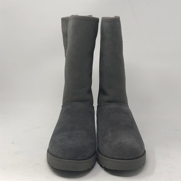UGG Classic Suede Sheepskin Boots Grey 8 - Picture 6 of 8